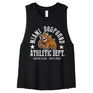 MIAMI Dogpound Workout Excercise Lover Dog Owner Women's Racerback Cropped Tank