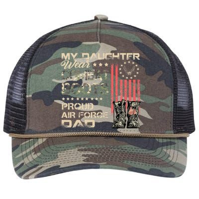 My Daughter Wear Combat Boots Proud Dad Of Veteran Retro Rope Trucker Hat Cap