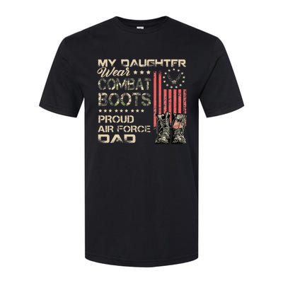 My Daughter Wear Combat Boots Proud Dad Of Veteran Softstyle CVC T-Shirt