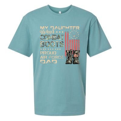 My Daughter Wear Combat Boots Proud Dad Of Veteran Sueded Cloud Jersey T-Shirt