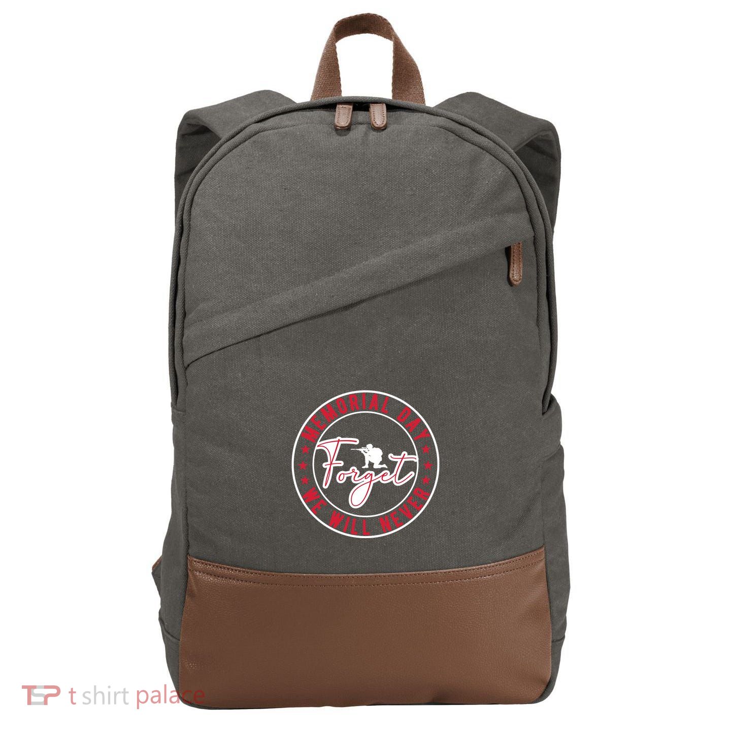 Memorial Day We Will Never Forget Gift Cotton Canvas Backpack