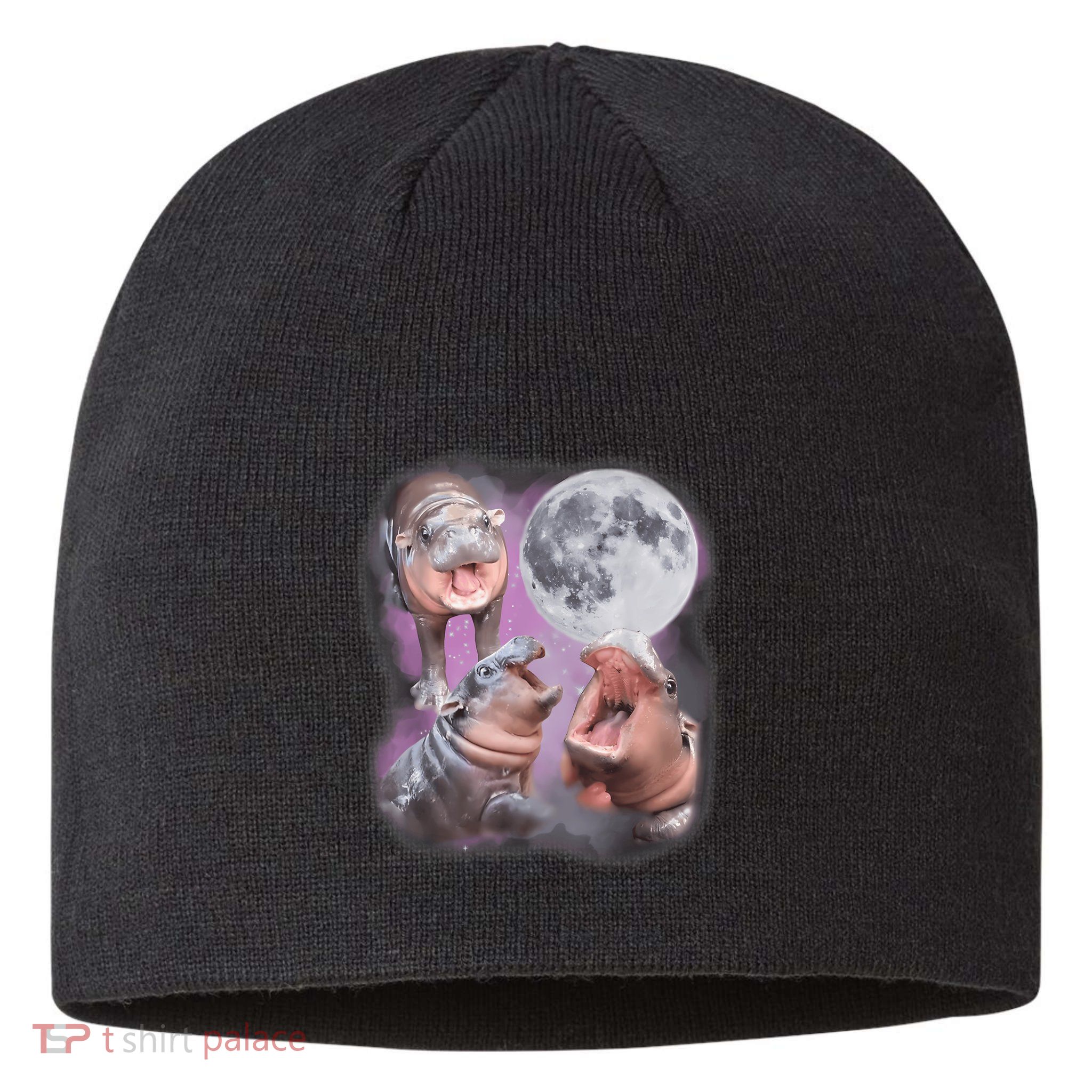 Moo Deng With The Moon Sustainable Beanie