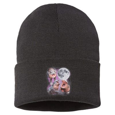 Moo Deng With The Moon Sustainable Knit Beanie