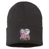 Moo Deng With The Moon Sustainable Knit Beanie