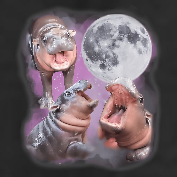 Moo Deng With The Moon 25L Jumbo Tote