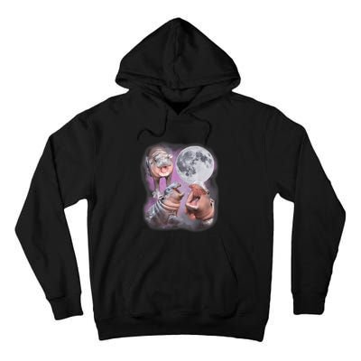 Moo Deng With The Moon Tall Hoodie