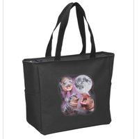 Moo Deng With The Moon Zip Tote Bag
