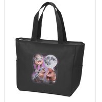 Moo Deng With The Moon Zip Tote Bag
