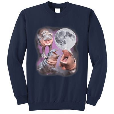 Moo Deng With The Moon Tall Sweatshirt