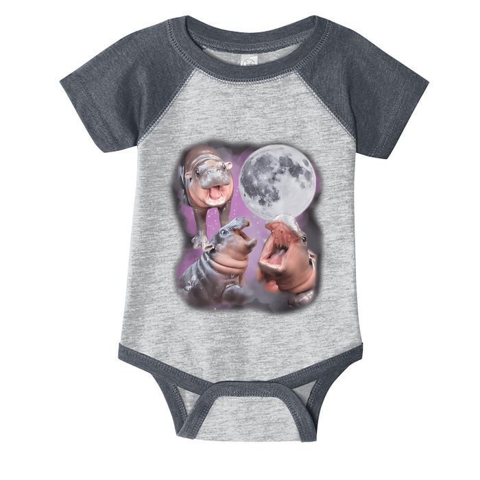 Moo Deng With The Moon Infant Baby Jersey Bodysuit
