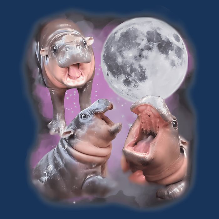 Moo Deng With The Moon Infant Baby Jersey Bodysuit