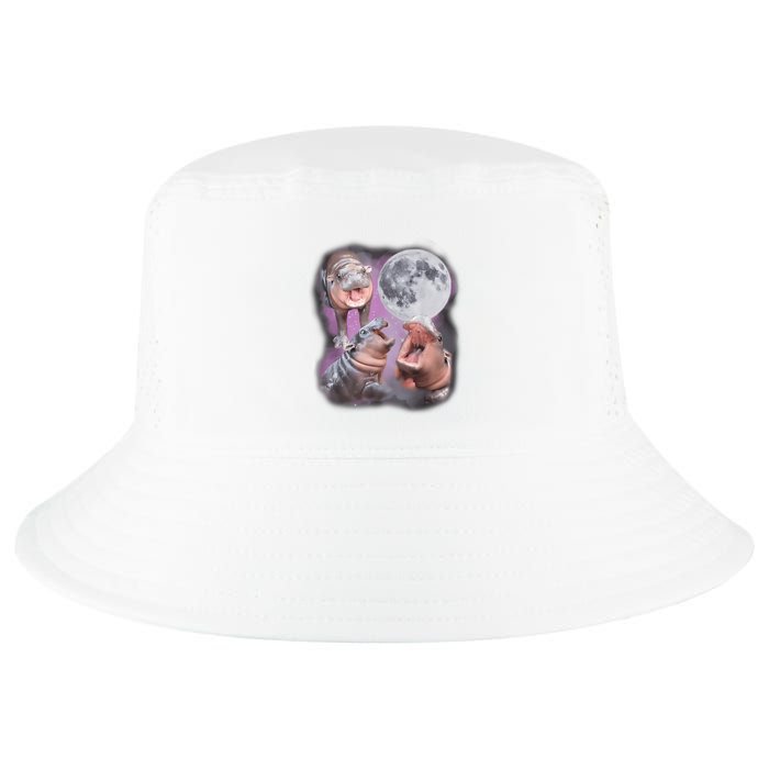 Moo Deng With The Moon Cool Comfort Performance Bucket Hat