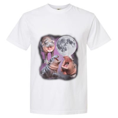 Moo Deng With The Moon Garment-Dyed Heavyweight T-Shirt