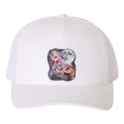 Moo Deng With The Moon Yupoong Adult 5-Panel Trucker Hat