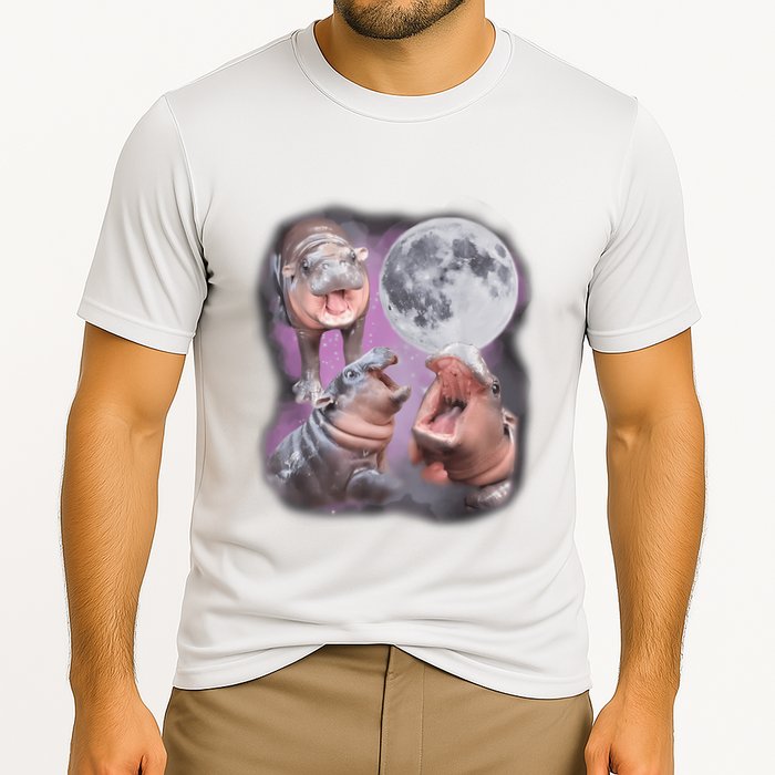 Moo Deng With The Moon Performance Shirt
