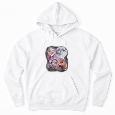 Moo Deng With The Moon Hoodie