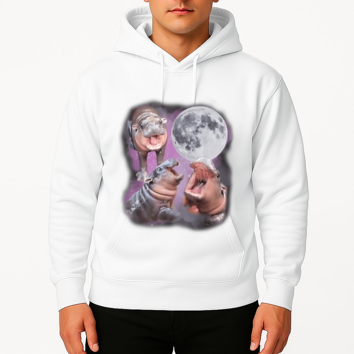 Moo Deng With The Moon Hoodie