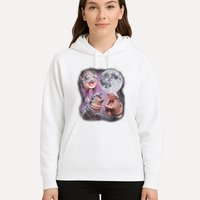 Moo Deng With The Moon Hoodie