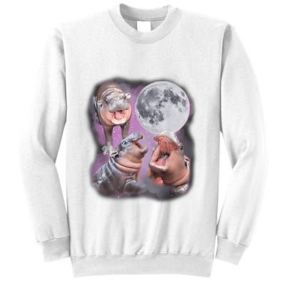 Moo Deng With The Moon Sweatshirt
