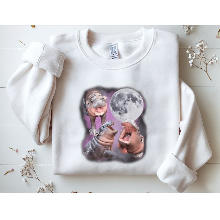 Moo Deng With The Moon Sweatshirt