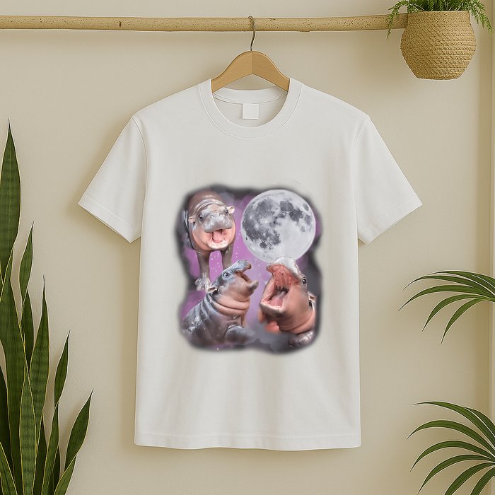 Moo Deng With The Moon T-Shirt