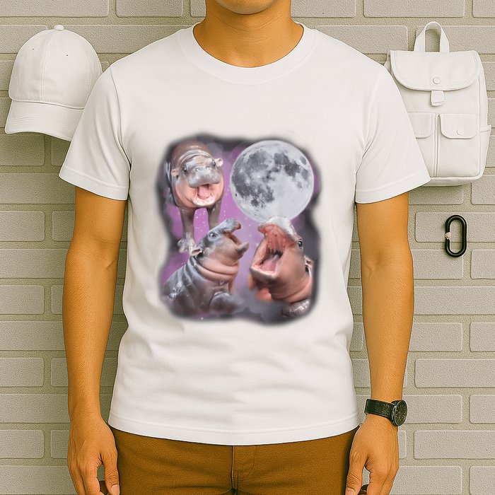 Moo Deng With The Moon T-Shirt