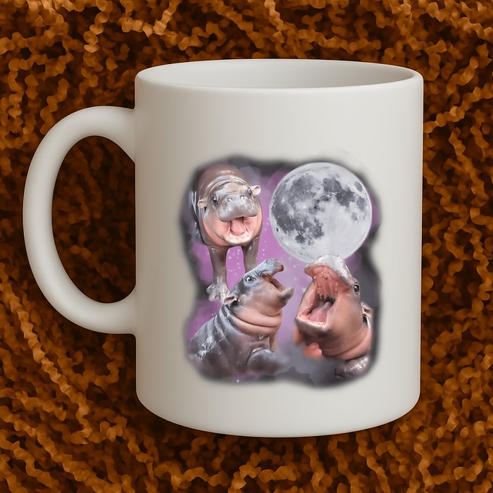 Moo Deng With The Moon Mug