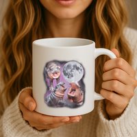 Moo Deng With The Moon Mug
