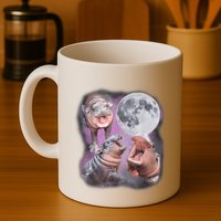 Moo Deng With The Moon Mug