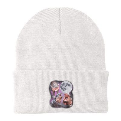 Moo Deng With The Moon Beanie