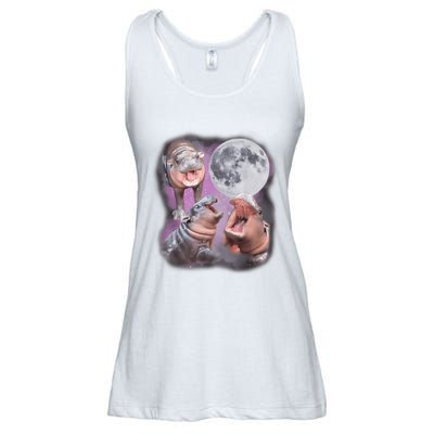 Moo Deng With The Moon Ladies Essential Flowy Tank