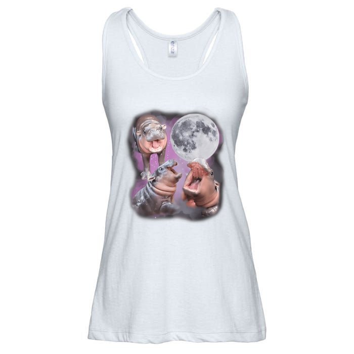 Moo Deng With The Moon Ladies Essential Flowy Tank