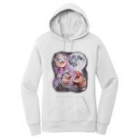 Moo Deng With The Moon Women's Pullover Hoodie