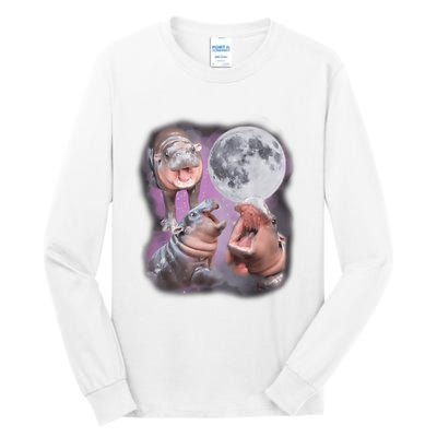 Moo Deng With The Moon Tall Long Sleeve T-Shirt