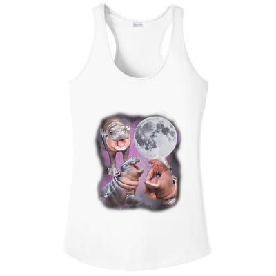 Moo Deng With The Moon Ladies PosiCharge Competitor Racerback Tank