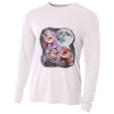 Moo Deng With The Moon Cooling Performance Long Sleeve Crew