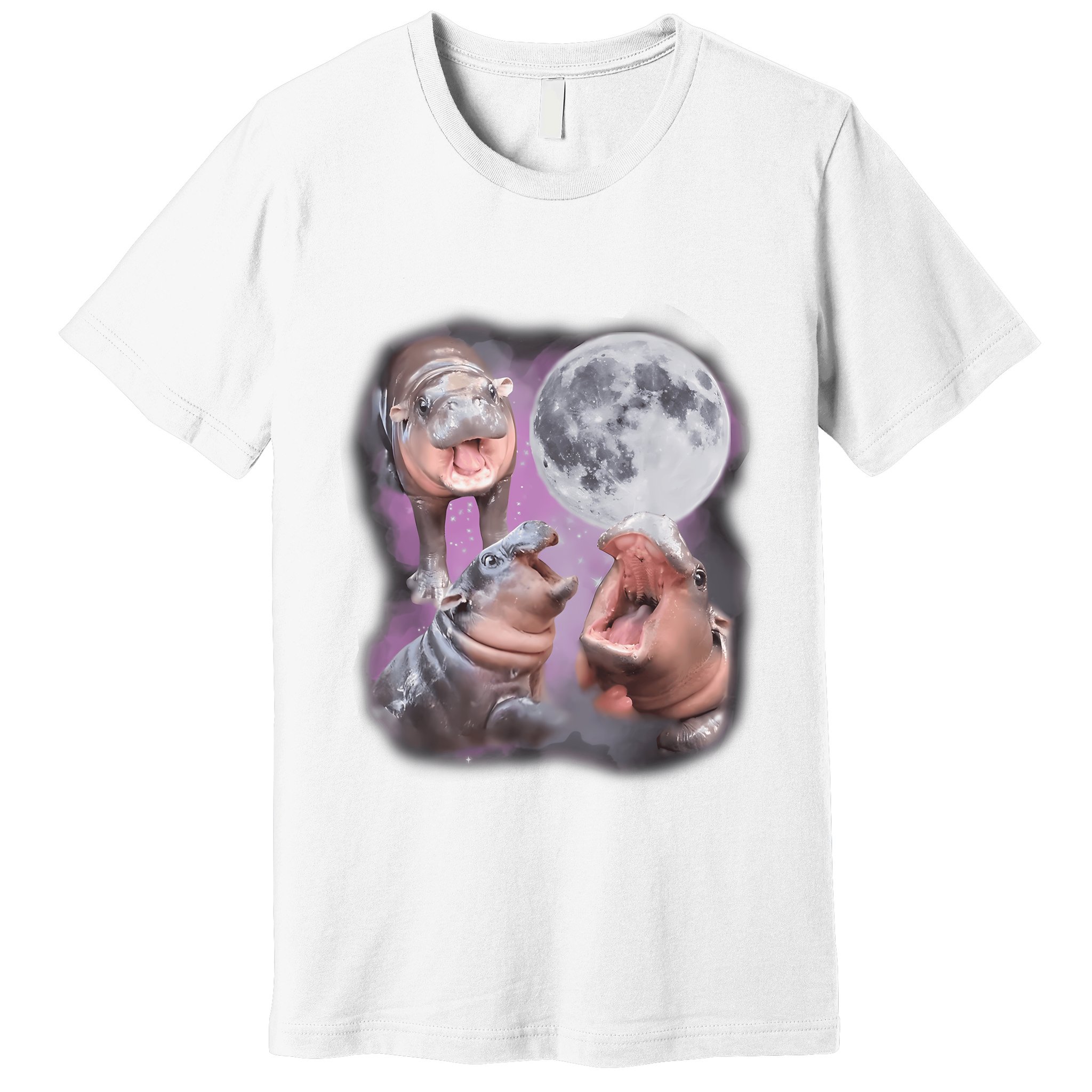 Moo Deng With The Moon Premium T-Shirt