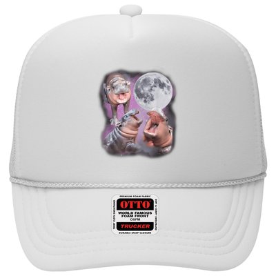 Moo Deng With The Moon Trucker Hat