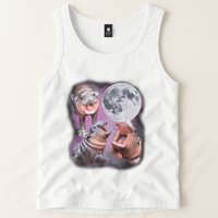 Moo Deng With The Moon Tank Top