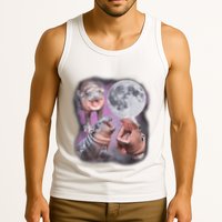 Moo Deng With The Moon Tank Top