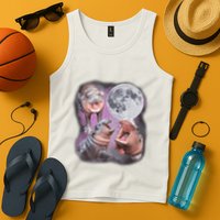 Moo Deng With The Moon Tank Top