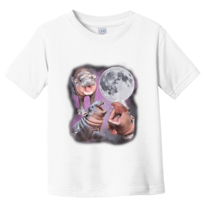 Moo Deng With The Moon Toddler T-Shirt