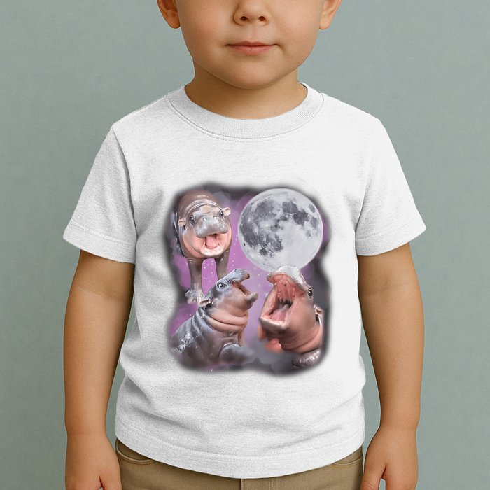 Moo Deng With The Moon Toddler T-Shirt