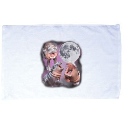 Moo Deng With The Moon Microfiber Hand Towel
