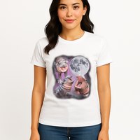 Moo Deng With The Moon Womens T-Shirt