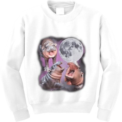 Moo Deng With The Moon Kids Sweatshirt