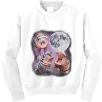 Moo Deng With The Moon Kids Sweatshirt