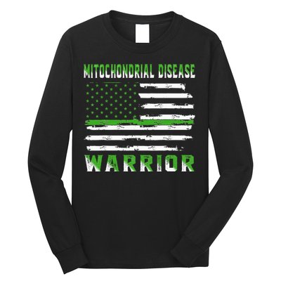 Mitochondrial Disease Warrior USA Flag United States Flag Long Sleeve Shirt