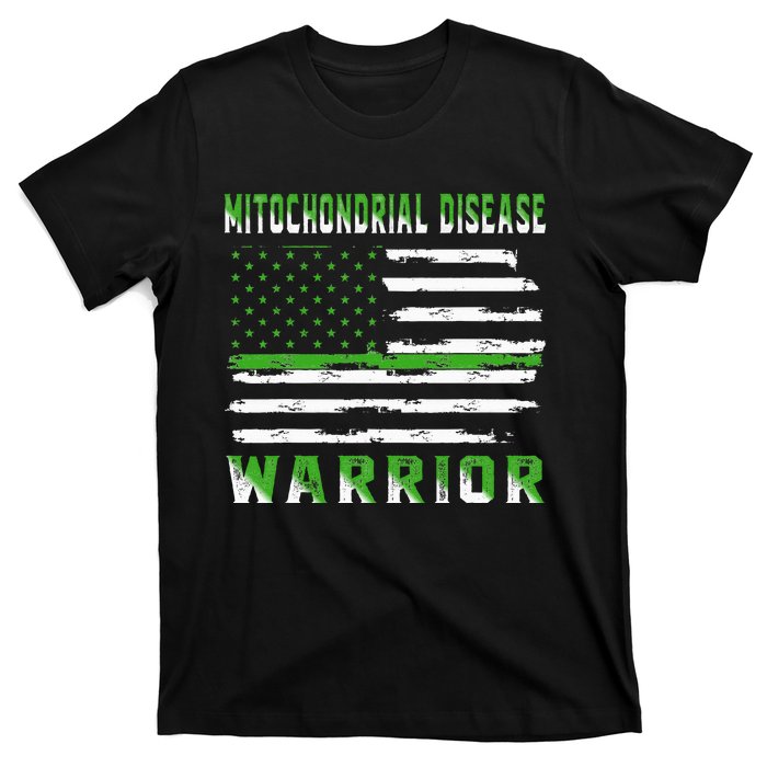 Mitochondrial Disease Warrior USA Flag United States Flag T-Shirt