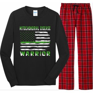 Mitochondrial Disease Warrior USA Flag United States Flag Long Sleeve Pajama Set